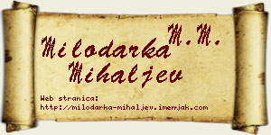 Milodarka Mihaljev vizit kartica